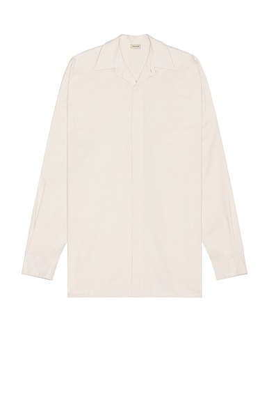 Fear of God Oxford Vented Button Up Shirt in Cream