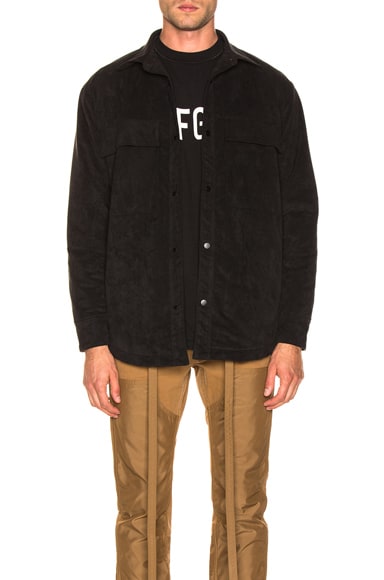 Fear of God Ultrasuede Shirt Jacket in Black | FWRD