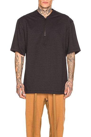 fear of god half zip henley