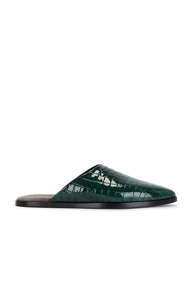 Fear of God Slippers in Bottle Green