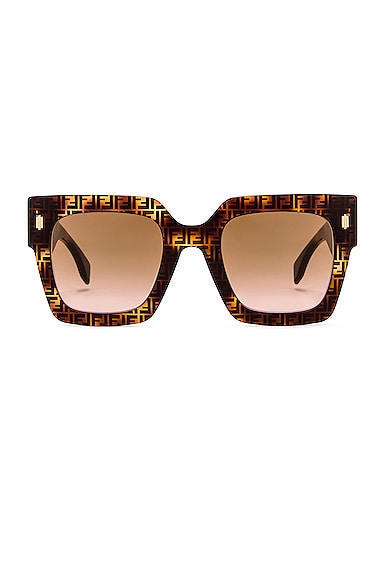 Fendi Square Sunglasses in Brown