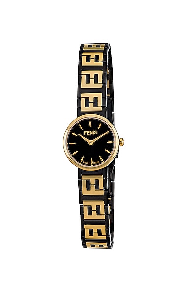 【FENDI】Forever ダイヤモンド ウォッチ ブラック文字盤 19mm Fendi Forever Fendi Watch in Black | FWRD