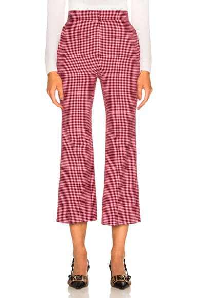Micro Madras Wool Pants