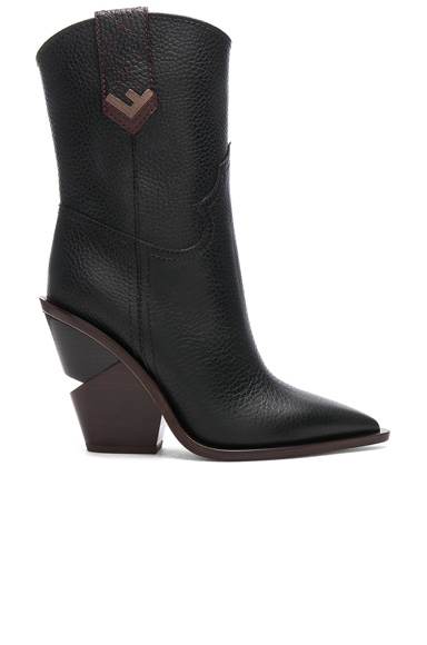 Fendi cowboy cheap boots black