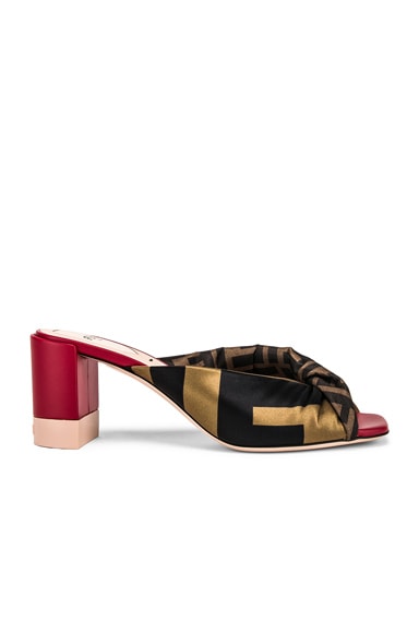 Fendi logo twist mules deals