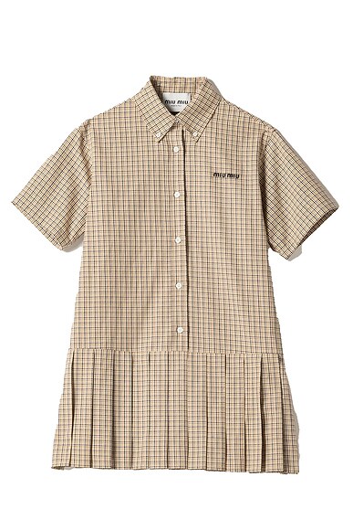 Mara Hoffman Ingrid Dress in White Blue Plaid FWRD