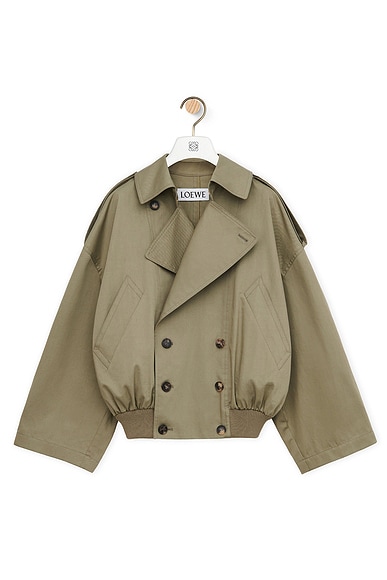Khaki peplum jacket top