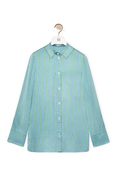 Balenciaga Twisted Swing Shirt in Green White FWRD