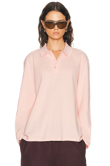 FLORE FLORE Diana Polo Top in Bloom