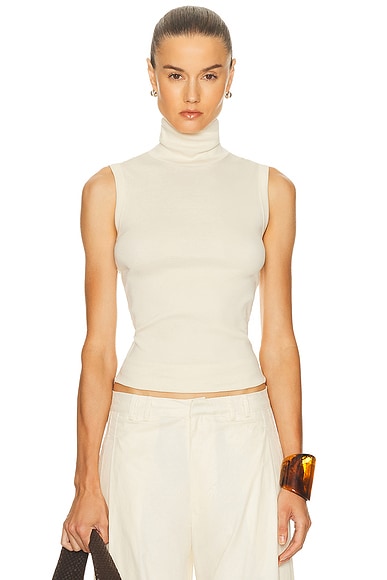 FLORE FLORE Dinah Tank Top in Off White