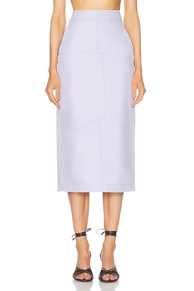Shop Ferragamo Midi Skirt In Lavender