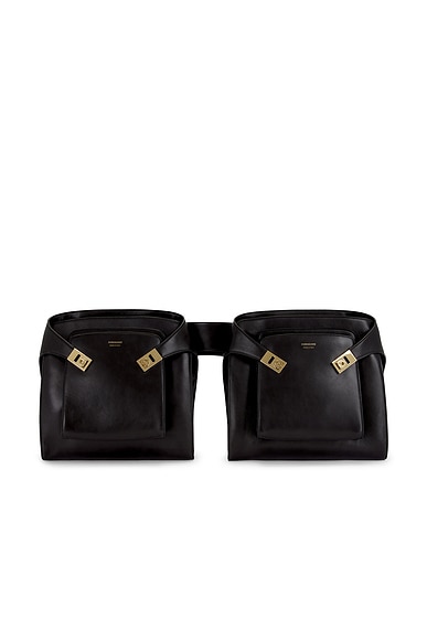 Ferragamo Hug Belt Bag in Nero