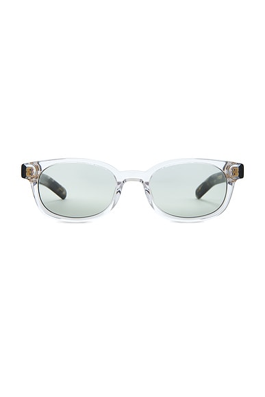Flatlist Le Bucheron Sunglasses in Clear Crystal &Chill Out Green