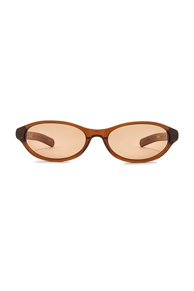 Flatlist Olympia Sunglasses in Crystal Brown & Brown Lens
