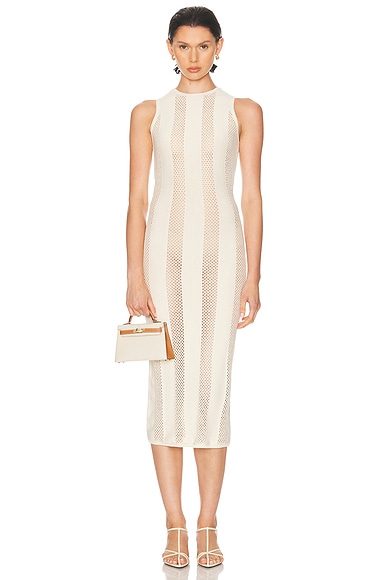 fleur du mal Simone Maxi Dress in Lait De Coco