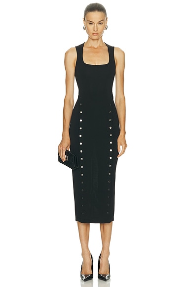 fleur du mal Scooped Neck Undo Me Dress in Black