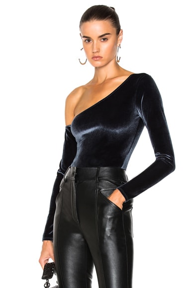 Velvet One Shoulder Bodysuit