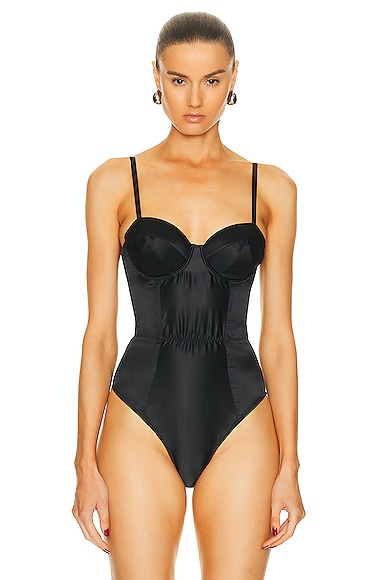 FLEUR DU MAL SATIN BULLET BODYSUIT 