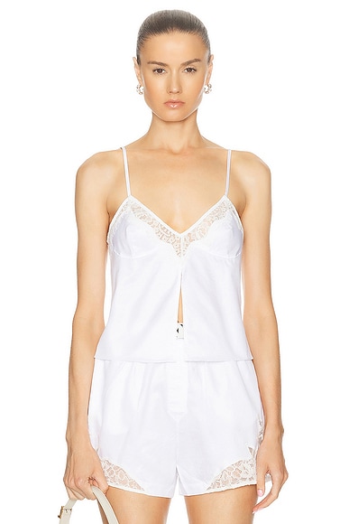 Lace Insert Poplin Cami