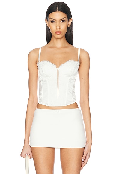 X Galia Lahav Beaded Iris Lace Bustier