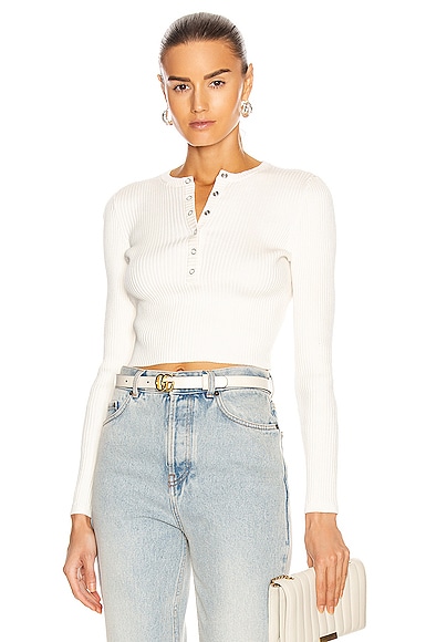 Knit Cropped Henley