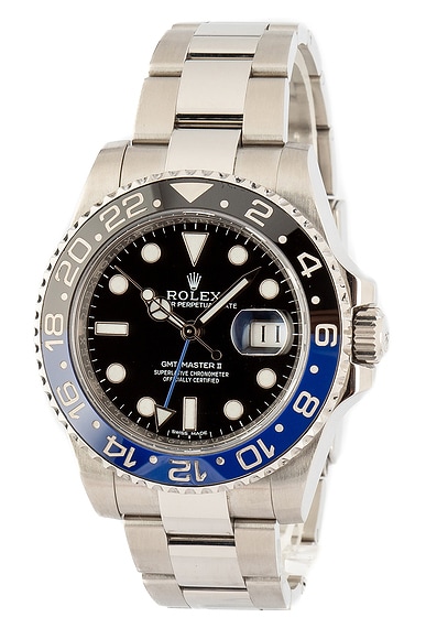 Shop Rolex X Bob's Watches  Gmt-master Ii 116710ln In Stainless Steel & Black
