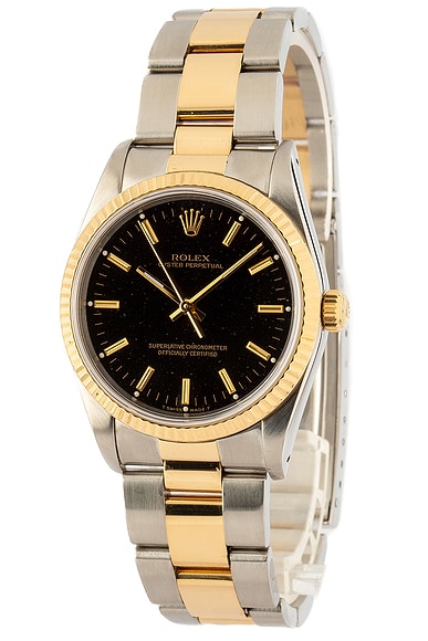 Rolex X Bob's Watches  Oyster Perpetual 14233 In Stainless Steel  18k Yellow Gold  & Cham
