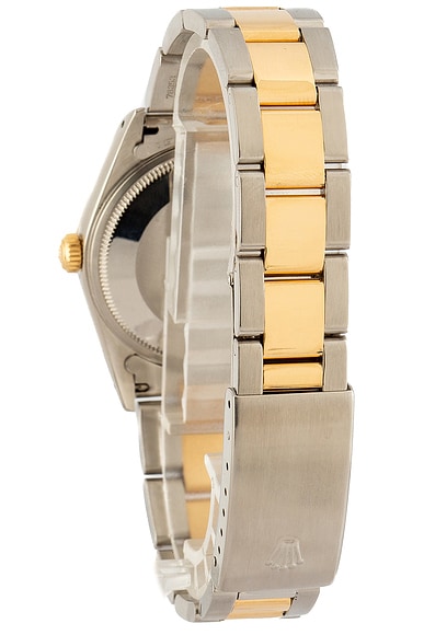 Shop Rolex X Bob's Watches  Oyster Perpetual 14233 In Stainless Steel  18k Yellow Gold  & Cham