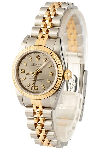 Rolex X Bob's Watches  Oyster Perpetual 76193 In Stainless Steel  18k Yellow Gold  & Slat