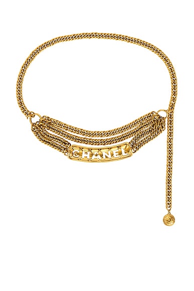 Chanel Logo Double Hanging Chain Belt