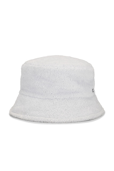 FWRD Renew Chanel Terrycloth CC Bucket Hat in White