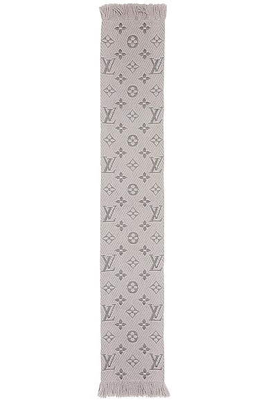 Pre-owned Louis Vuitton Logo Scarf In Taupe
