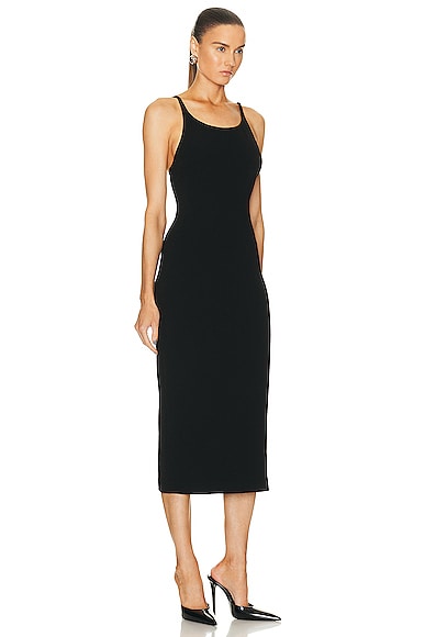 Shop Dolce & Gabbana Midi Dress In Black
