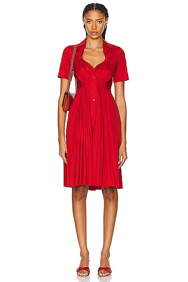 FWRD Renew Gucci Midi Dress in Red