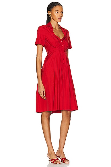 Shop Gucci Midi Dress In Red