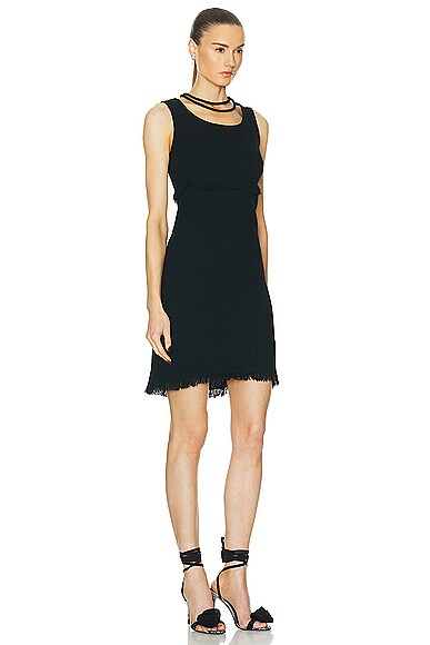 Pre-owned Chanel Coco Button Dress In Black