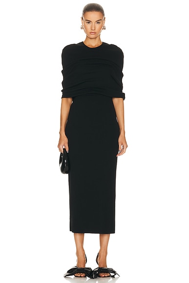 FWRD Renew Loewe Cape Dress in Black