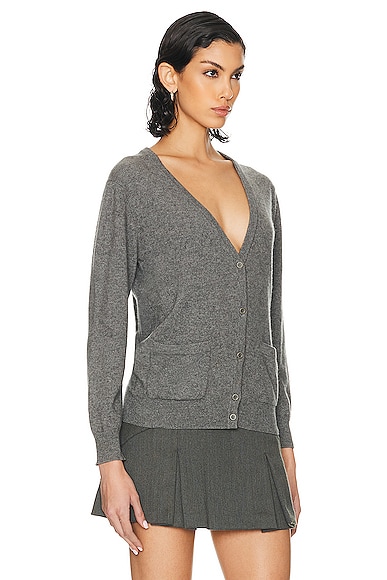 Shop Dior Knit Cardigan In Grey