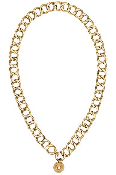 FWRD Renew Chanel Ball Chain Necklace in Gold