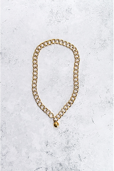 Pre-owned Chanel Ball Chain Necklace In Gold