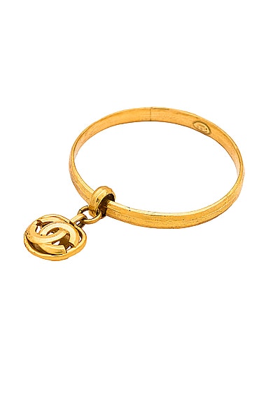FWRD Renew Chanel Coco Mark Bangle in Gold