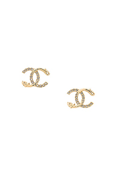 Chanel Coco Mark Rhinestone Earrings