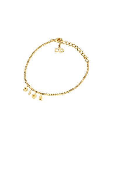 Dior Logo Mark Bracelet In Gold