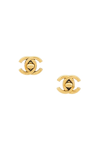 Chanel 1996 CC Turnlock Clip-On Earrings