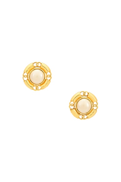 Chanel Coco Mark Pearl Clip-On Earrings