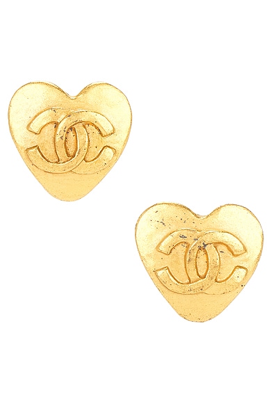 Chanel 1995 Heart Clip-On Earrings
