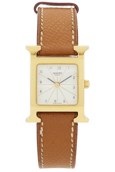 FWRD Renew Hermes Heure H Watch in Gold