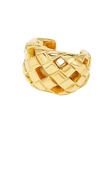 FWRD Renew Chanel Matelasse Bangle Bracelet in Gold