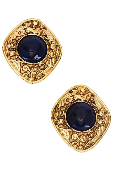 Balenciaga Hourglass Earrings in Gold | FWRD