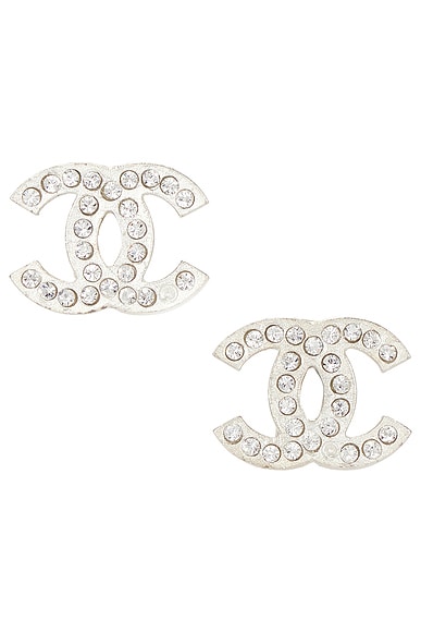 Chanel CC Pearl Clip-On Earrings